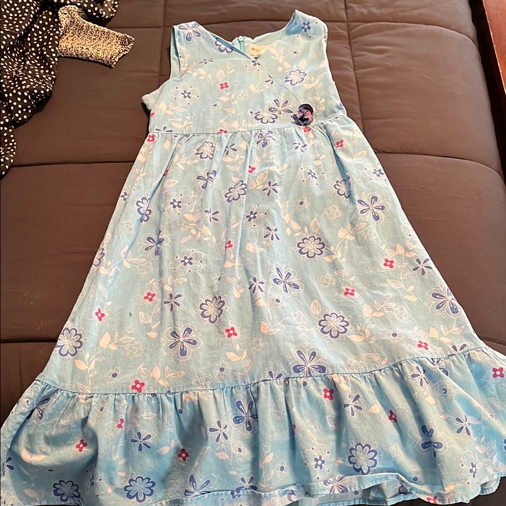 Floral Blue Kids Dress